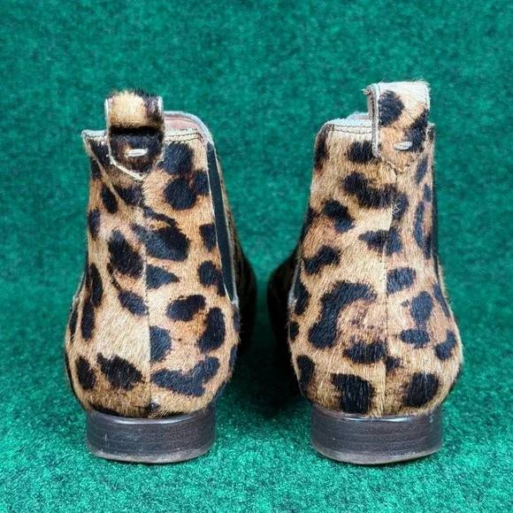 Madewell Leopard Calf Hair Chelsea Ankle Boot Pointed Toe Womens 8.5 E2241 - Picture 7 of 14
